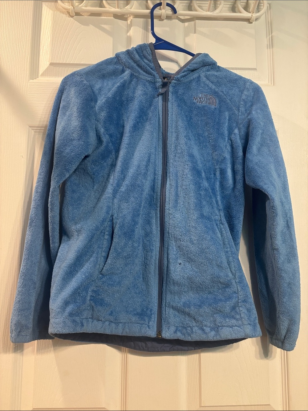 The North Face Light Blue Plush Fleece Hoodie
